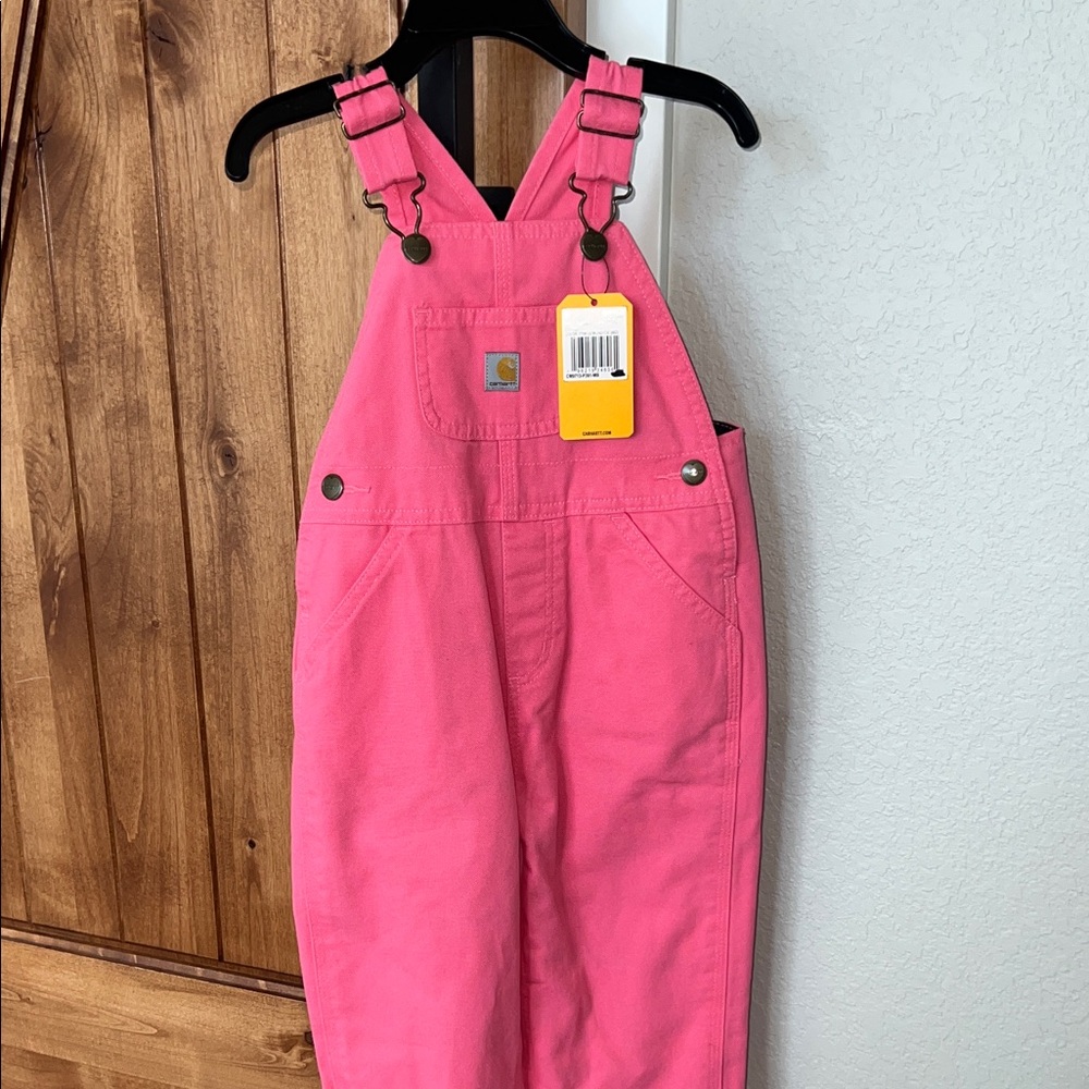 Toddler’s Carhartt Vibrant Pink Bib Overalls
